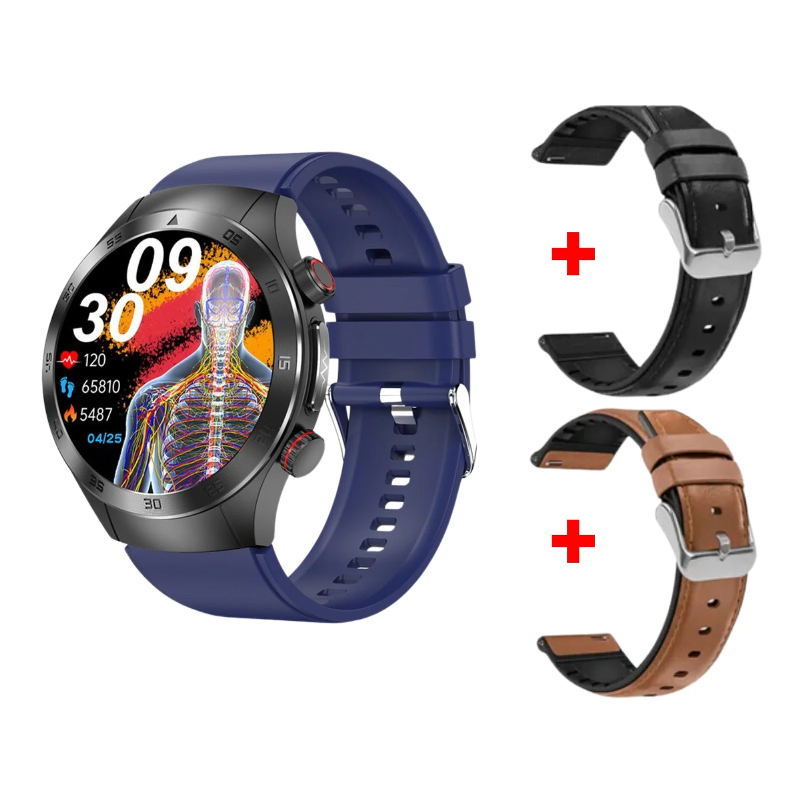 AuroTracker® Health Wave Max - Best Medical Diagnosis Smart Watch, Blood Lipids Uric Acid Blood Glucose watch, ECG+PPG Fitness Tracker