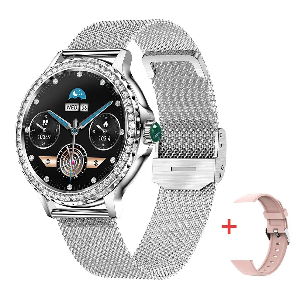 AuroTracker® Celestial - Fashion Smartwatch Health Monitoring 1.3 inch Screen IP67 Waterproof BT Calling