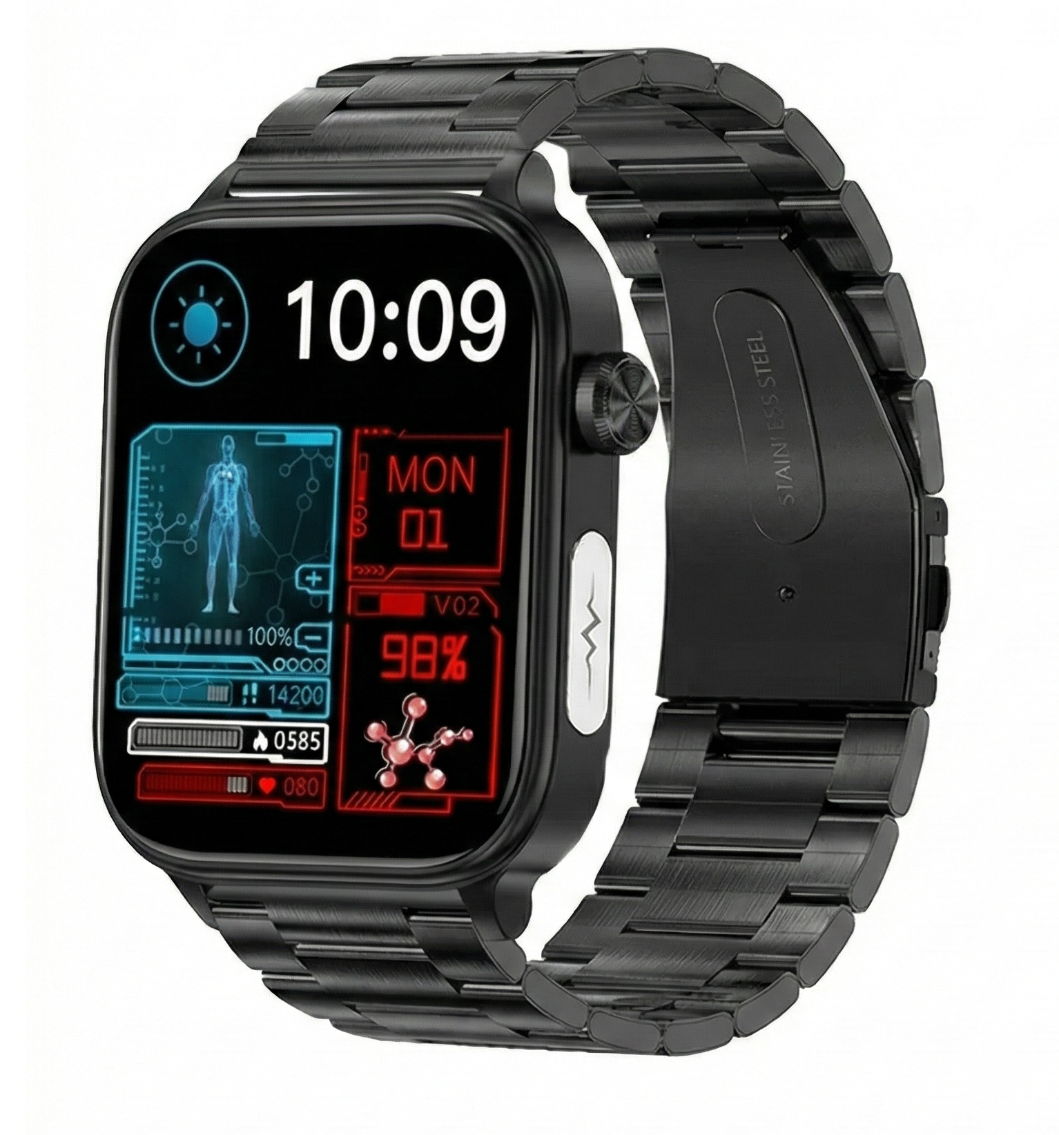 AuroTracker® Chroma - ECG+PPG Monitoring Blood pressure Blood Lipid Uric Acid Women Health Tracker Smartwatche