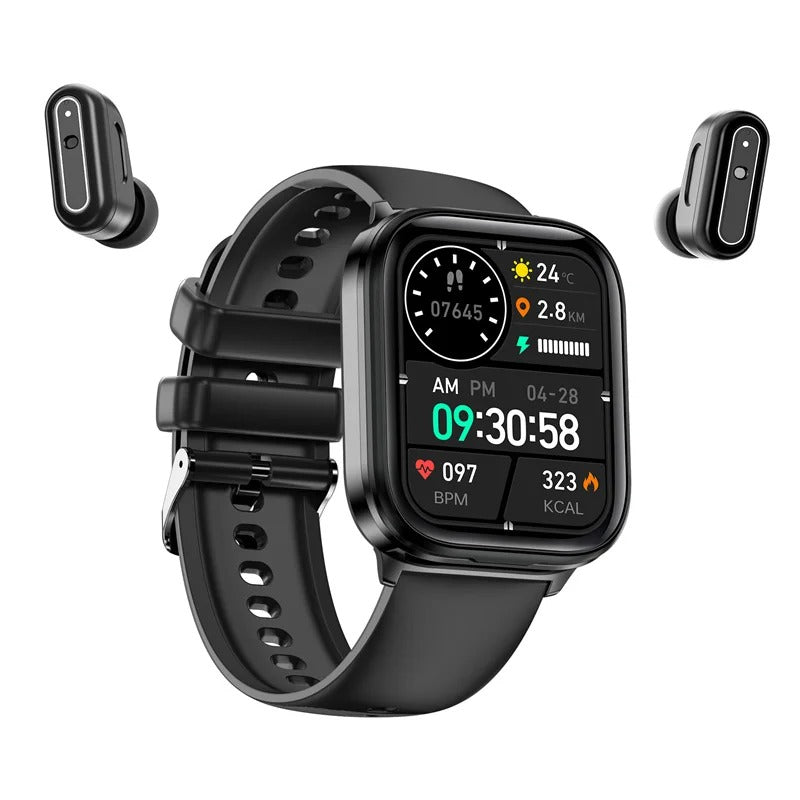 AuroTracker® DuoSphere - Steps, Calorie and Activity Tracker, Heart Rate, Sleep and Blood Pressure Monitor - Headset Smartwatch