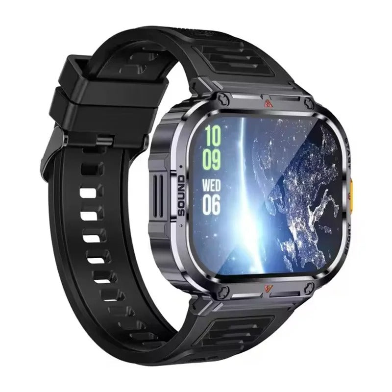 AuroTracker® Rivet - 2inch Ultra Large Screen LED Light Flashlight BT Calling AI Voice 400mAh Fitness Sports Tracker Smartwatch