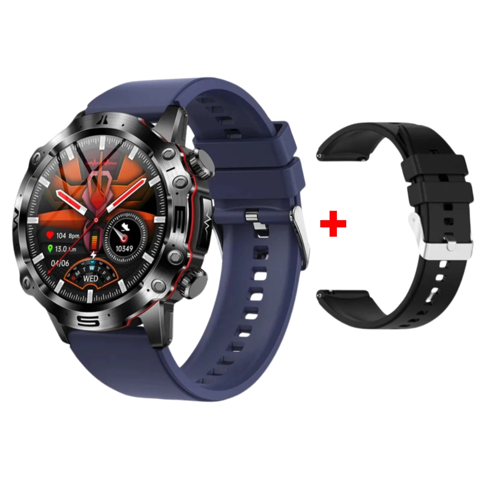 AuroTracker® Wellness Pro - ECG+EKG HRV Professional Blood Glucose Blood Pressure Monitoring and Health Smart Watch