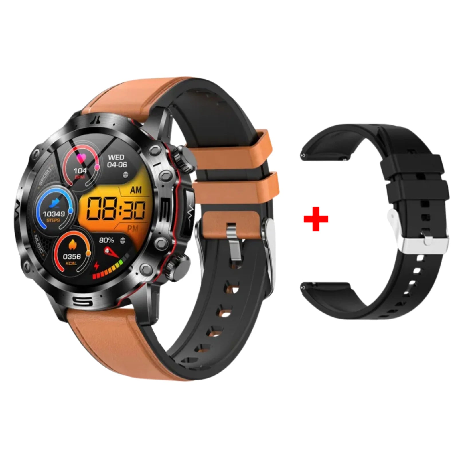 AuroTracker® Wellness Pro - ECG+EKG HRV Professional Blood Glucose Blood Pressure Monitoring and Health Smart Watch