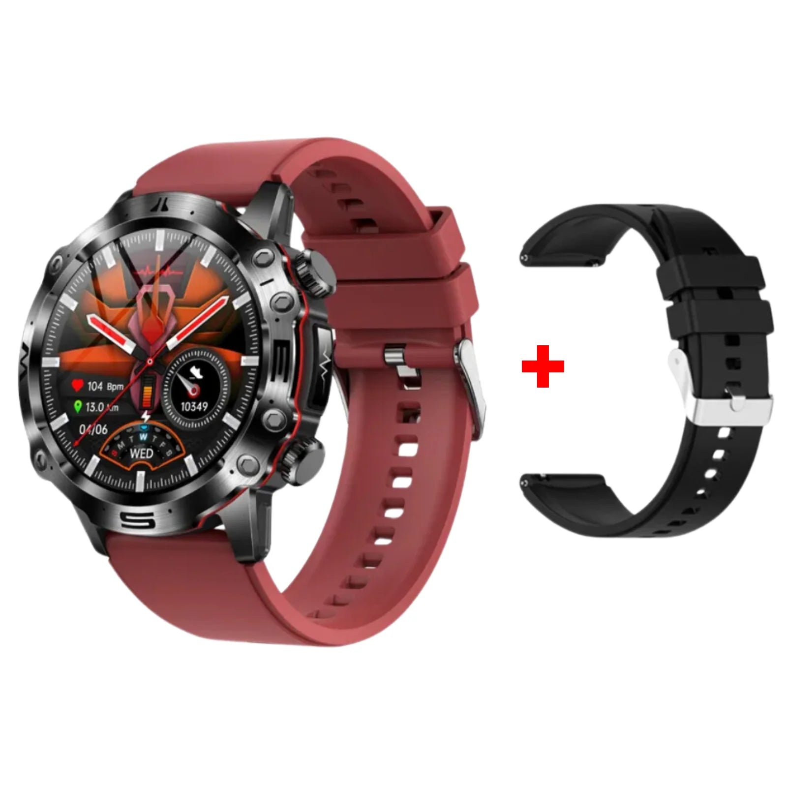 AuroTracker® Wellness Pro - ECG+EKG HRV Professional Blood Glucose Blood Pressure Monitoring and Health Smart Watch